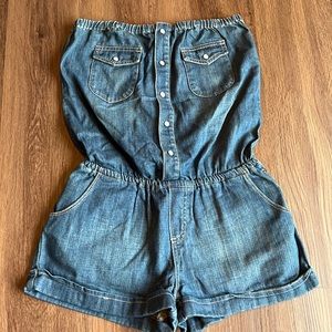 Roxy denim romper size M